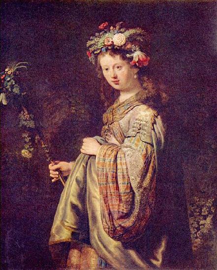 REMBRANDT Harmenszoon van Rijn Flora oil painting image